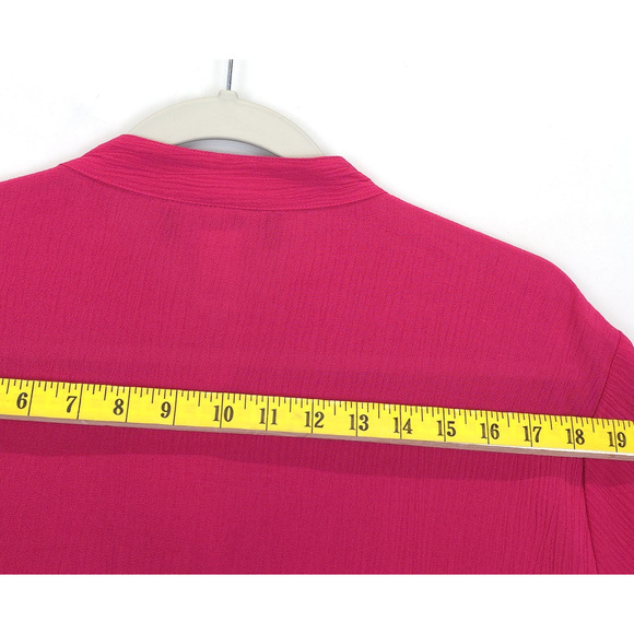 Sag Harbor 2 Pcs Set Pants & Tunic Embroidered Gauzy Women 1X Fuchsia Travel - Picture 11 of 14